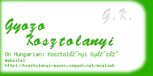 gyozo kosztolanyi business card